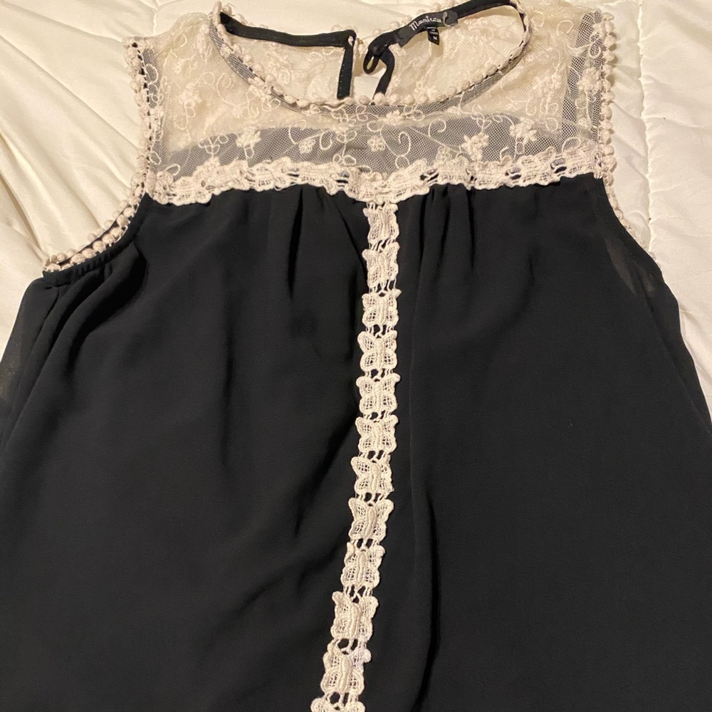 Sheer and lace blouse